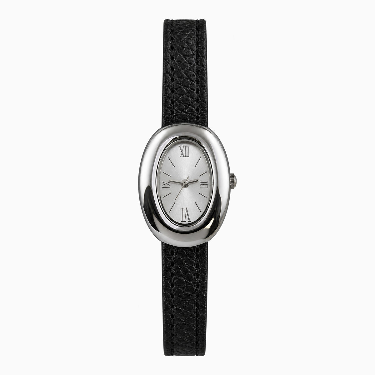 Constance Watch - כסף - רצועה שחורה