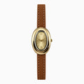 Constance Watch - זהב - רצועה חומה