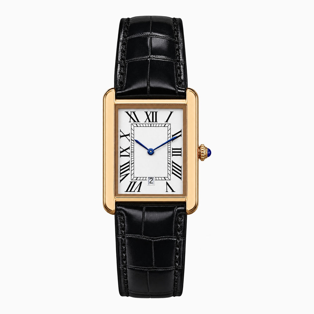 Sidonie Watch - רוש גולד - רצועה שחורה