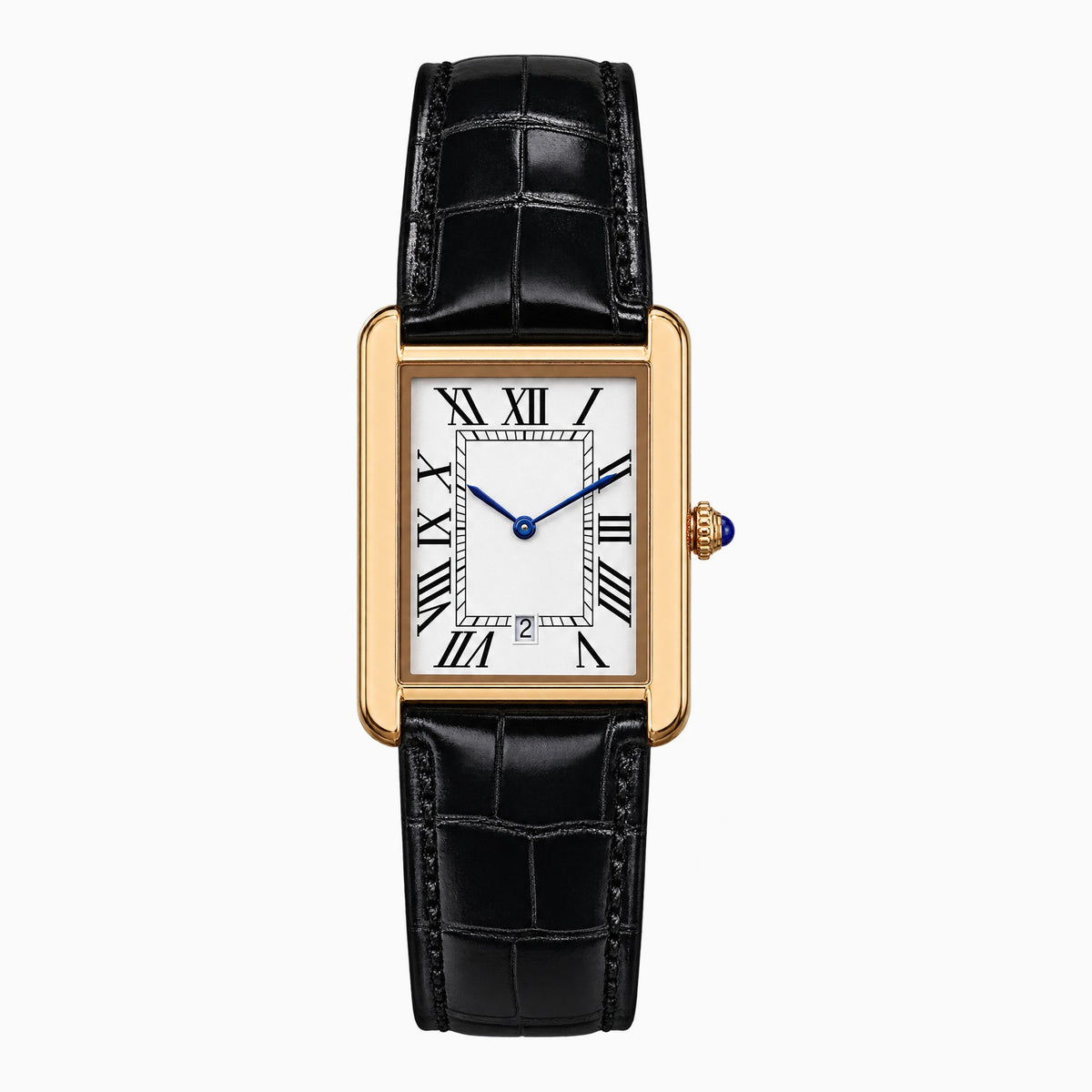 Sidonie Watch - רוש גולד - רצועה שחורה